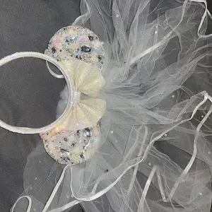 Accessories | Custom Made Minnie Bridal Ears Worn Once 